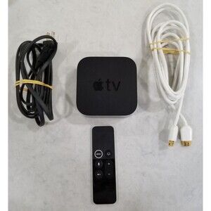 Apple TV 4K model A-1842 (1st generation) with hdmi power cable and remote
